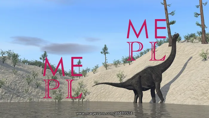  : Large Brachiosaurus standing in a lake