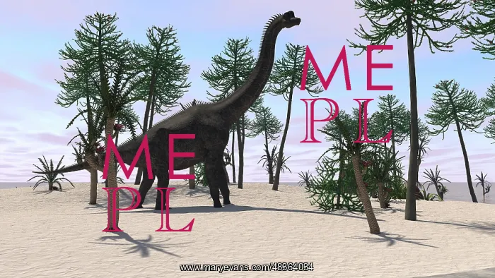 : Large Brachiosaurus in a tropical environment : Large Brachiosaurus in a tropical environment