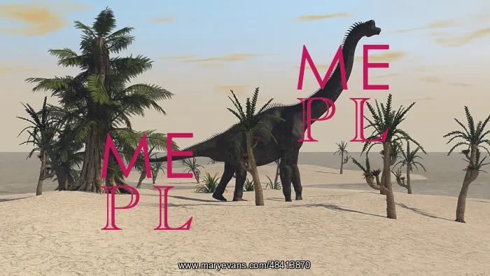 : Large Brachiosaurus in a tropical environment : Large Brachiosaurus in a tropical environment