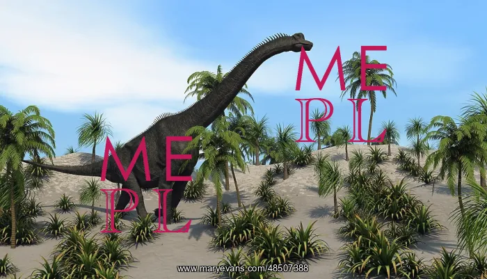 : Large Brachiosaurus in a tropical environment : Large Brachiosaurus in a tropical environment