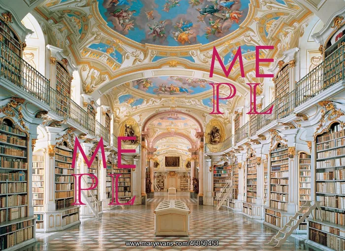 : Large ceremonial room of the monastery library : Large ceremonial room of the monastery library