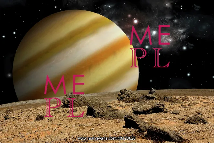 : A large cloud covered planet rises over a rocky and barren ? : A large cloud covered planet rises over a rocky and barren ?