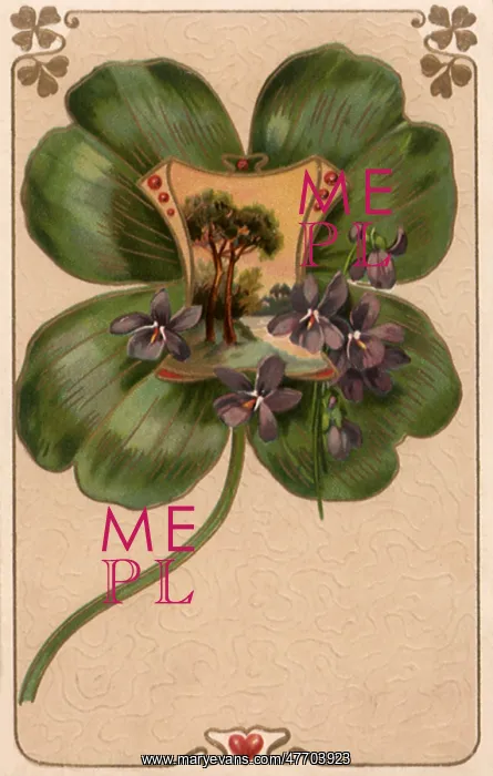  : Large Clover on Card