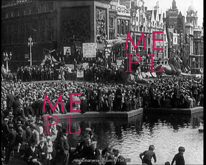 : A Large Crowd Gathering In Trafalgar Square : A Large Crowd Gathering In Trafalgar Square