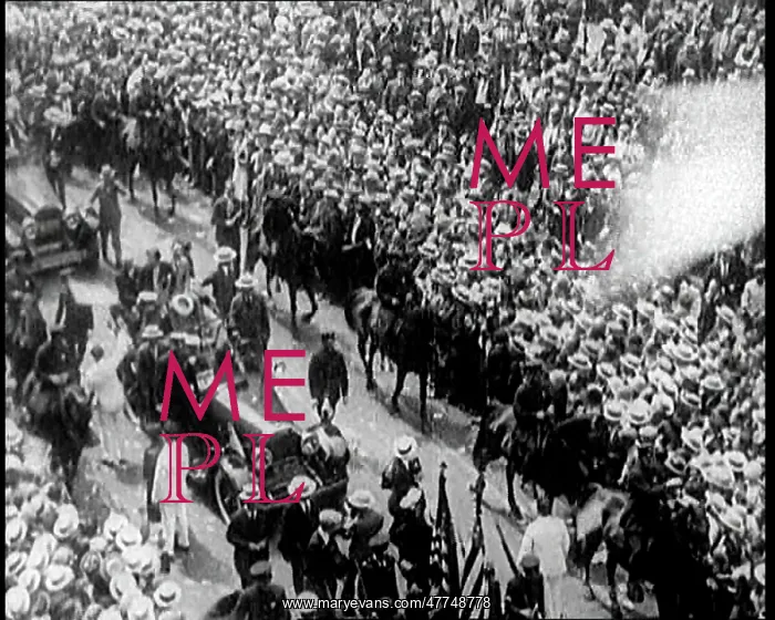 : A Large Crowd Watching a Ticker Tape Parade : A Large Crowd Watching a Ticker Tape Parade