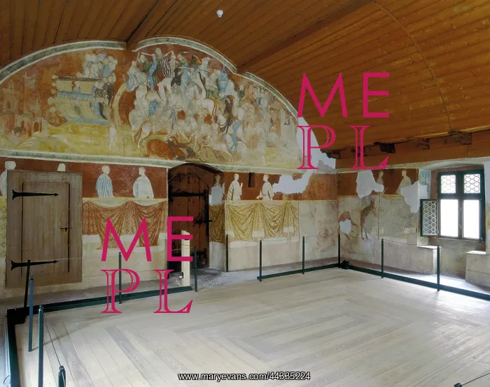 : The large frescoes in the : The large frescoes in the