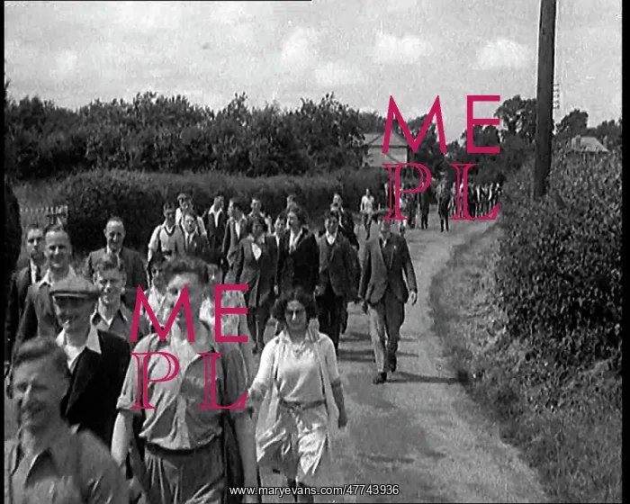: A Large Group of Hikers Walking in the Countryside : A Large Group of Hikers Walking in the Countryside