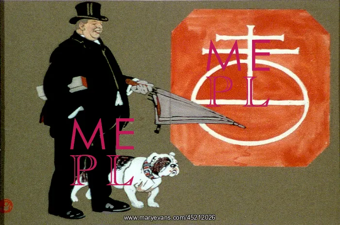 : A large man with a top hat, an umbrella, ? : A large man with a top hat, an umbrella, ?