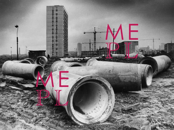: Large piping on waste ground : Large piping on waste ground