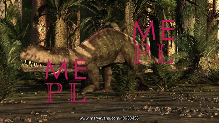: A large Prestosuchus moves through the brush : A large Prestosuchus moves through the brush