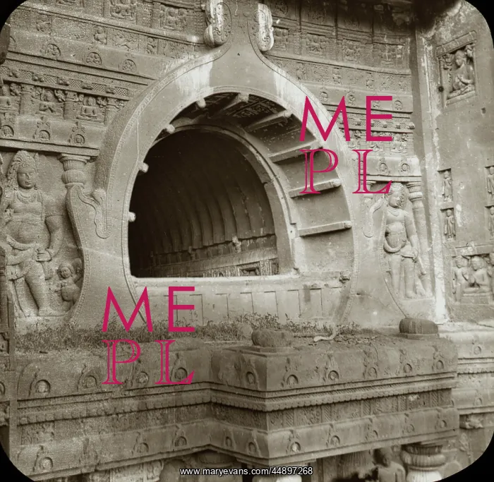 : A large round doorway carved from stone : A large round doorway carved from stone