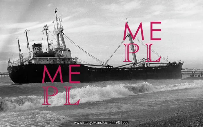 : Large ship near the sea shore : Large ship near the sea shore