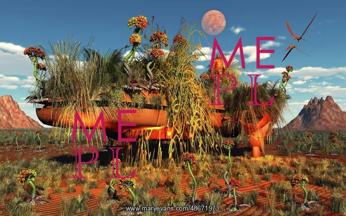 : A large spaceship overgrown with wild vegetation : A large spaceship overgrown with wild vegetation
