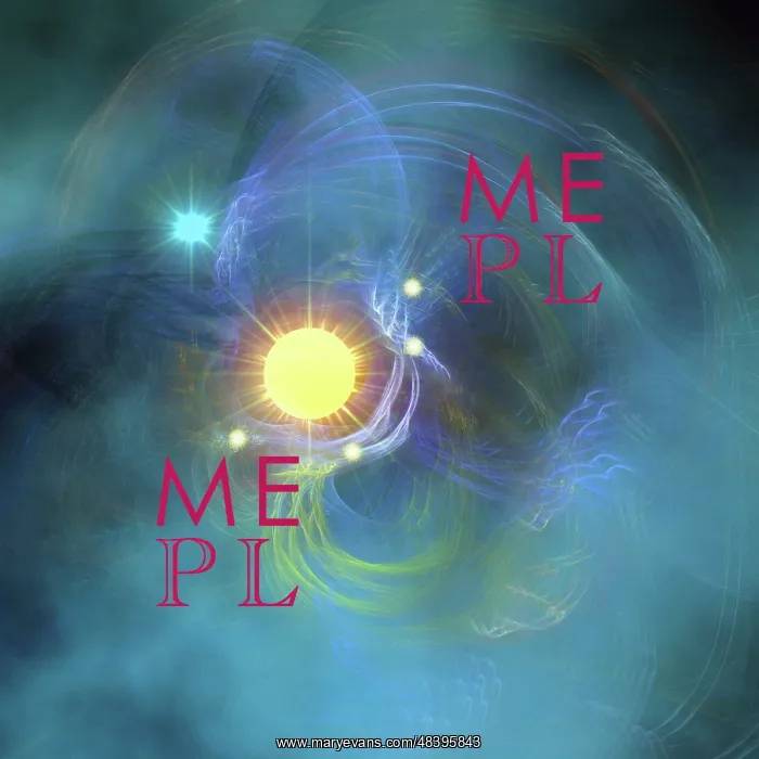 : A large sun is veiled by surrounding nebular clouds : A large sun is veiled by surrounding nebular clouds