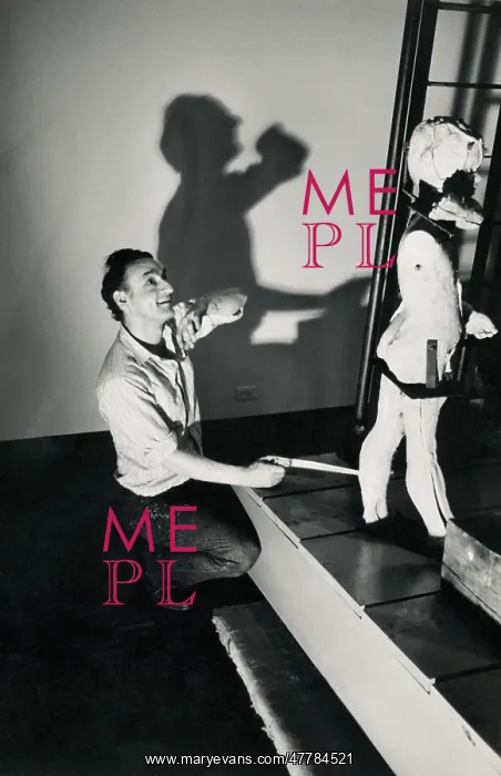 : Larry Rivers Installing a Sculpture, 1965 : Larry Rivers Installing a Sculpture, 1965