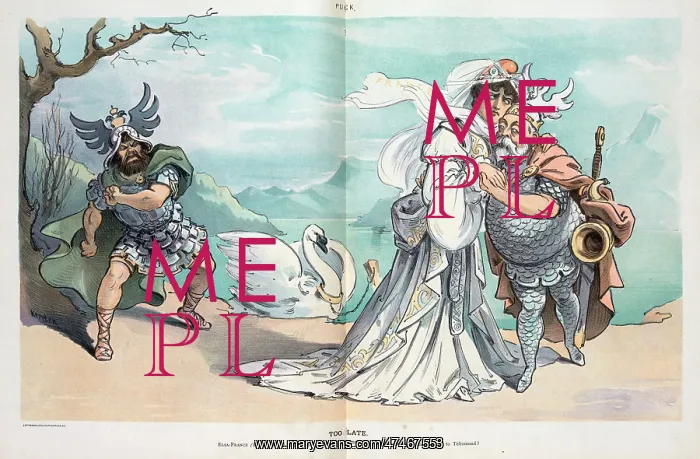 : Too late. Illustration shows a scene on a desolate shore where a woman : Too late. Illustration shows a scene on a desolate shore where a woman
