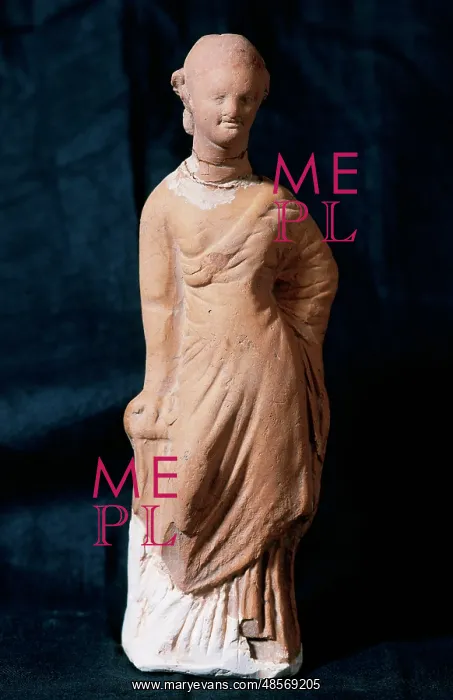 : Late Hellenistic period. Female statuette. From Rome. Terrac : Late Hellenistic period. Female statuette. From Rome. Terrac