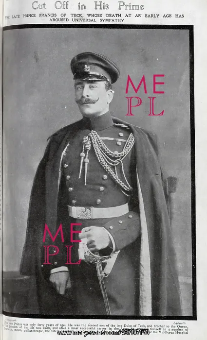 : The late Prince Francis of Teck in uniform : The late Prince Francis of Teck in uniform