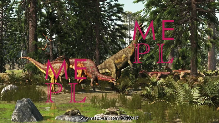 : A late Triassic scene with Plateosaurus and Liliensternus : A late Triassic scene with Plateosaurus and Liliensternus