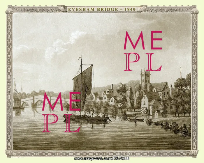  : Late Victorian view of Evesham Bridge