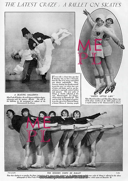 : The latest craze - ballet on skates, 1929 : The latest craze - ballet on skates, 1929