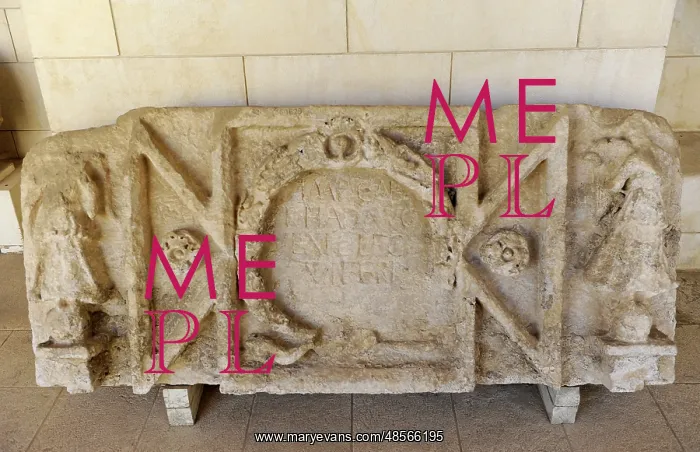: Latin inscription, limestone. Shuni. Roman period, 2nd centu : Latin inscription, limestone. Shuni. Roman period, 2nd centu