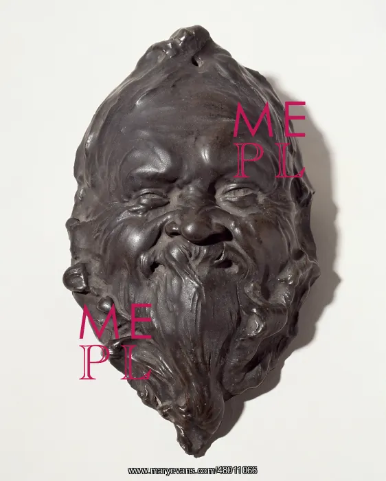 : Laughing Mask with pointed beard : Laughing Mask with pointed beard