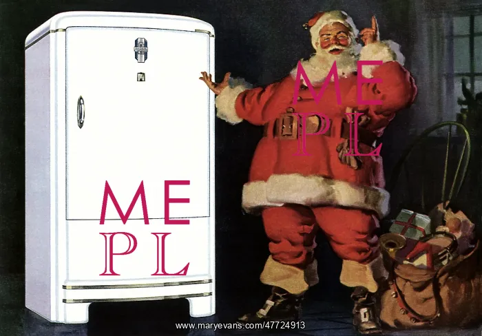 : Laughing Santa likes Refrigerator : Laughing Santa likes Refrigerator