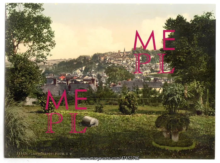 : Launceston from S.W. Cornwall, England : Launceston from S.W. Cornwall, England
