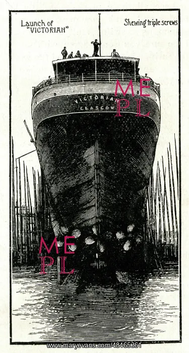 : Launch of Allan Liner steamship, Victorian : Launch of Allan Liner steamship, Victorian