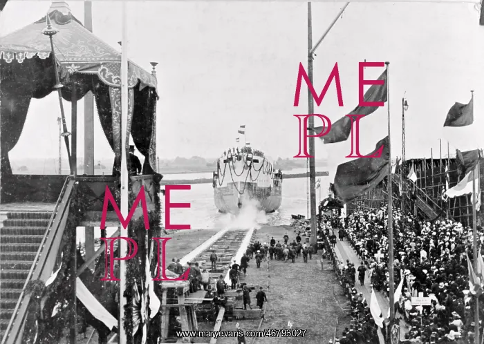 : Launch of armored cruiser Gneisenau : Launch of armored cruiser Gneisenau
