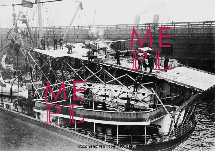 : Launch of a biplane from the board of the Pennsylvania, 19 : Launch of a biplane from the board of the Pennsylvania, 19
