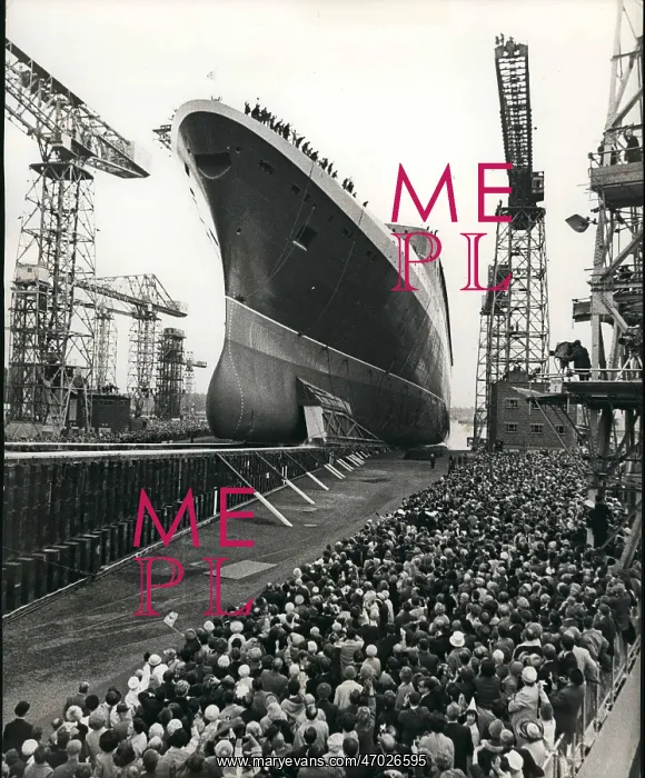 : Launch of Cunard liner, Queen Elizabeth II : Launch of Cunard liner, Queen Elizabeth II