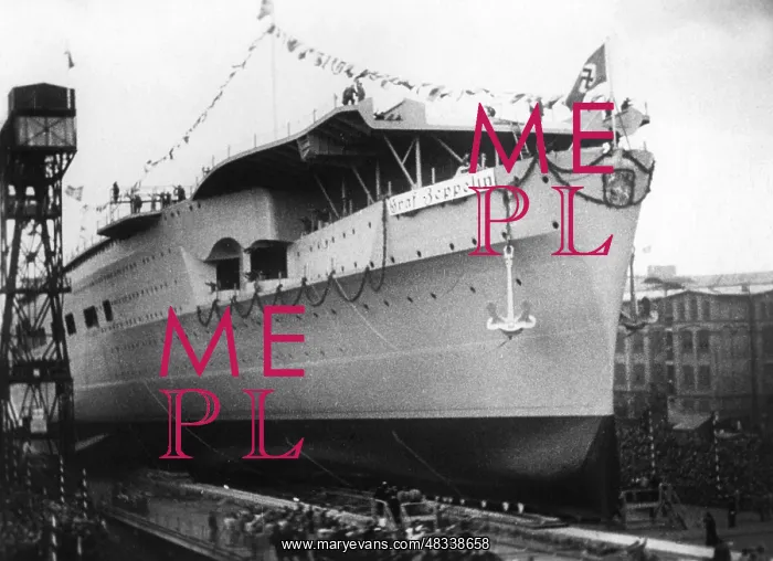  : Launch of the Graf Zeppelin in Kiel, 1938