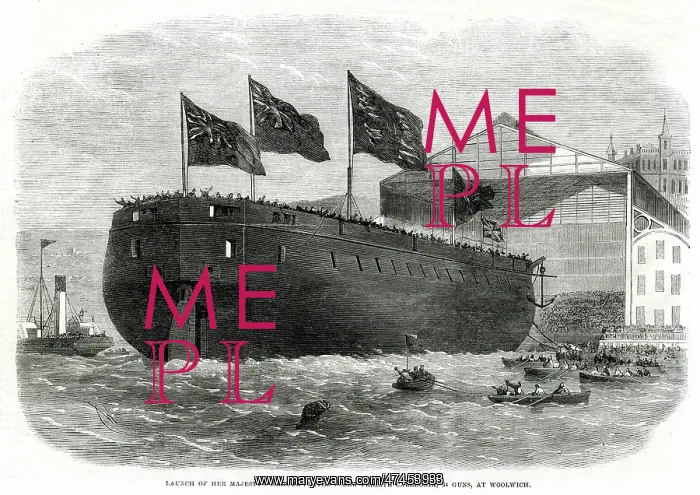 : Launch of HMS Caledonia 1862 : Launch of HMS Caledonia 1862