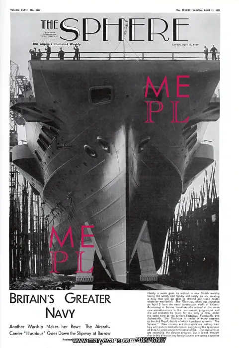 : Launch of HMS Illustrious 1939 : Launch of HMS Illustrious 1939