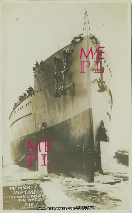 : Launch of HMS Neptune (Dreadnought) : Launch of HMS Neptune (Dreadnought)