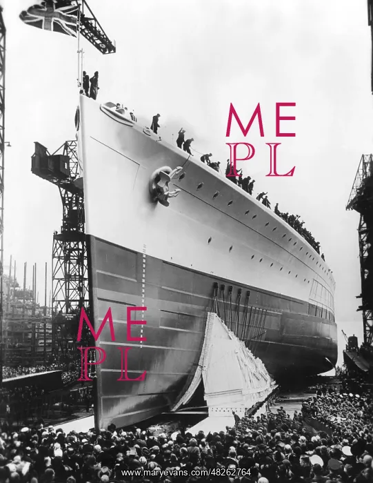 : Launch of the HMS Prince of Wales in Birkenhead, 1939 : Launch of the HMS Prince of Wales in Birkenhead, 1939