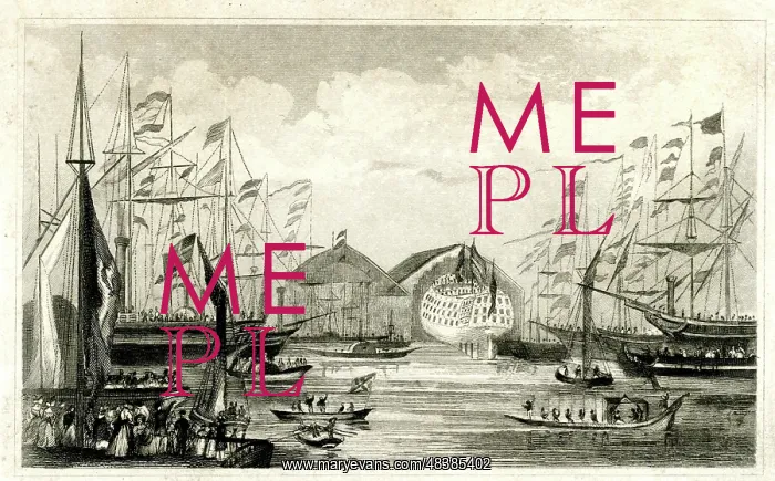 : Launch of HMS Trafalgar at Woolwich, 21 June 1841 : Launch of HMS Trafalgar at Woolwich, 21 June 1841
