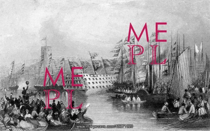 : Launch of HMS Trafalgar at Woolwich, SE London : Launch of HMS Trafalgar at Woolwich, SE London