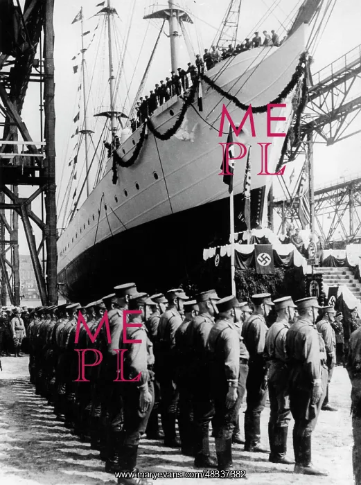 : Launch of the Horst Wessel in Hamburg, 1936 : Launch of the Horst Wessel in Hamburg, 1936