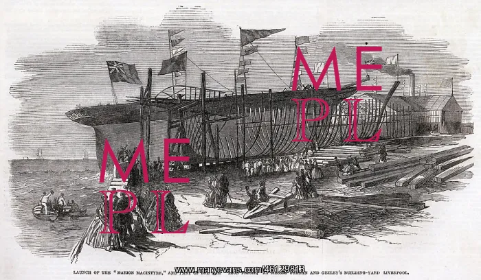 : Launch of the Marion Macintyre and part of ship Iron Frame : Launch of the Marion Macintyre and part of ship Iron Frame