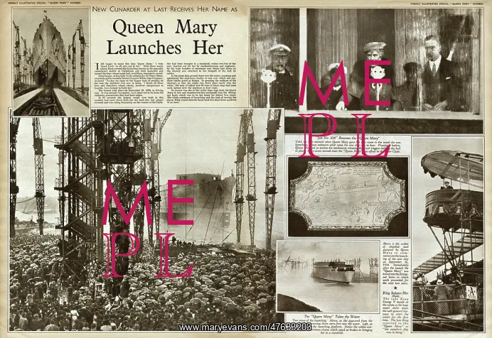 : Launch of R.M.S. Queen Mary, Clydebank : Launch of R.M.S. Queen Mary, Clydebank