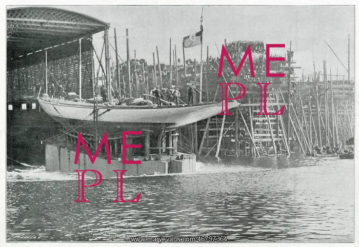 : Launch of Shamrock II 1901 : Launch of Shamrock II 1901
