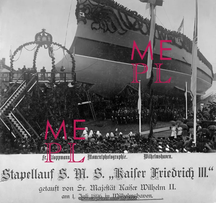 : Launch of the SMS Kaiser Friedrich III. 1896 : Launch of the SMS Kaiser Friedrich III. 1896