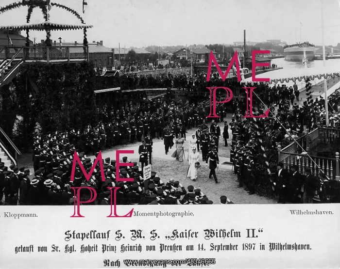 : Launch of the SMS Kaiser Wilhelm, 1897 : Launch of the SMS Kaiser Wilhelm, 1897