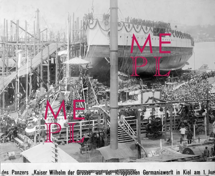 : Launch of the SMS Kaiser Wilhelm der Grosse, 1899 : Launch of the SMS Kaiser Wilhelm der Grosse, 1899