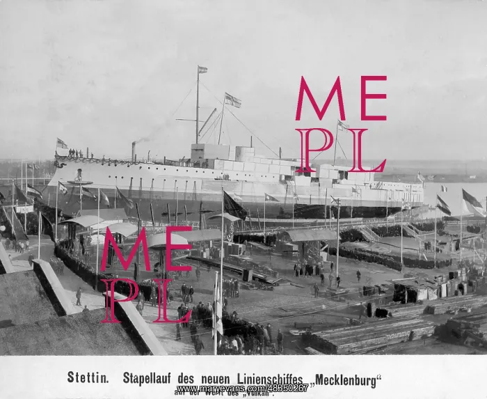 : Launch of the SMS Mecklenburg, 1901 : Launch of the SMS Mecklenburg, 1901