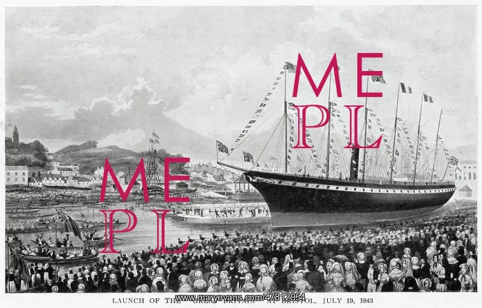 : Launch of SS Great Britain at Bristol 1843 : Launch of SS Great Britain at Bristol 1843