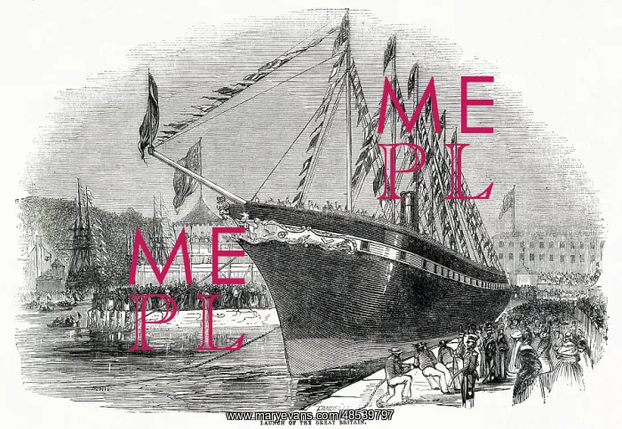 : Launch of SS Great Britain at Bristol 1843 : Launch of SS Great Britain at Bristol 1843